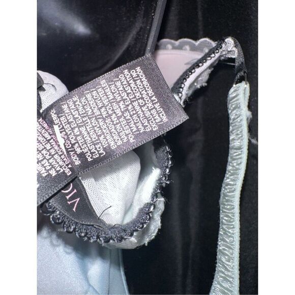 RARE FIND Victoria's Secret Lace-Up Corset Bra Satin green/Blue/grey colored Top - Picture 10 of 10